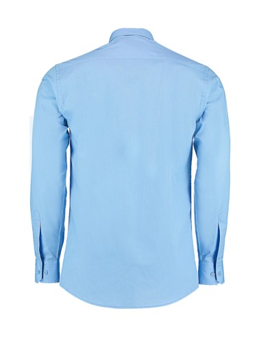 KUS-KK142-Mens Tailored Fit Poplin Shirt Long Sleeve